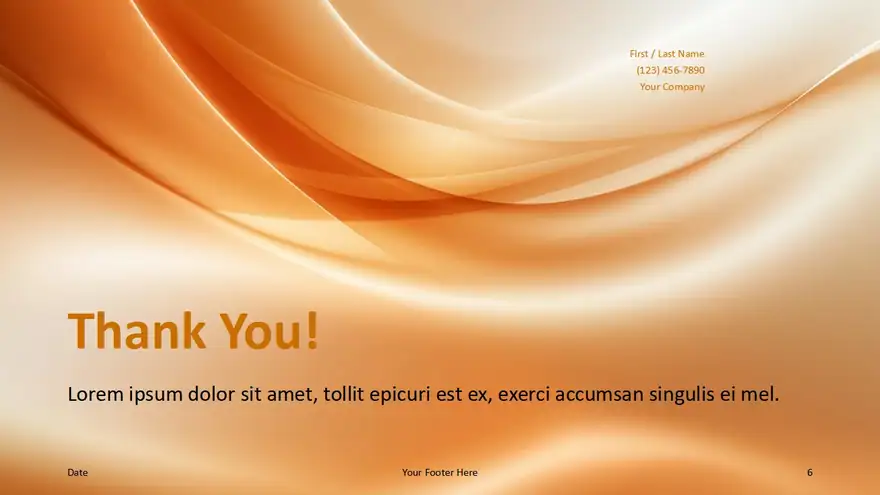 Abstract Orange Wave Template