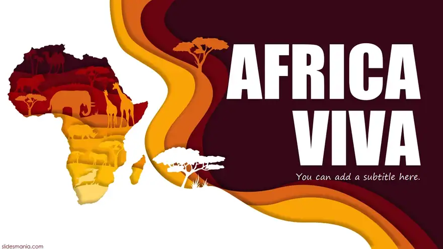 Africa Viva, free presentation template.