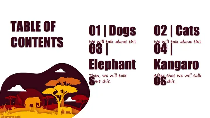 Africa Viva, free presentation template.