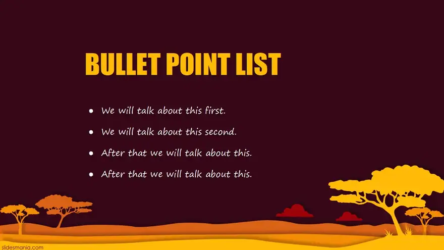 Africa Viva, free presentation template.