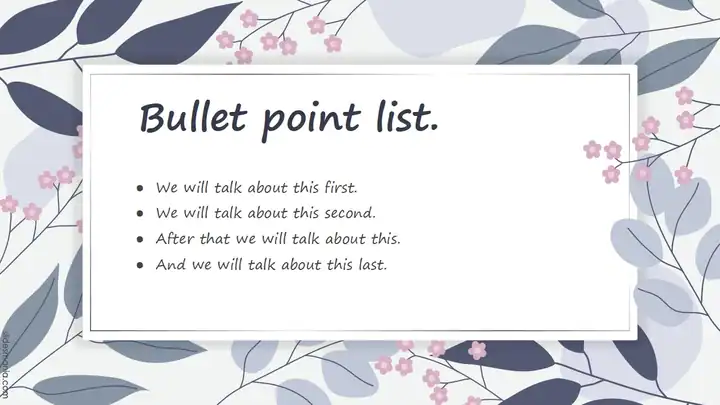 Amelia free PowerPoint and Google Slides template with floral backgrounds.