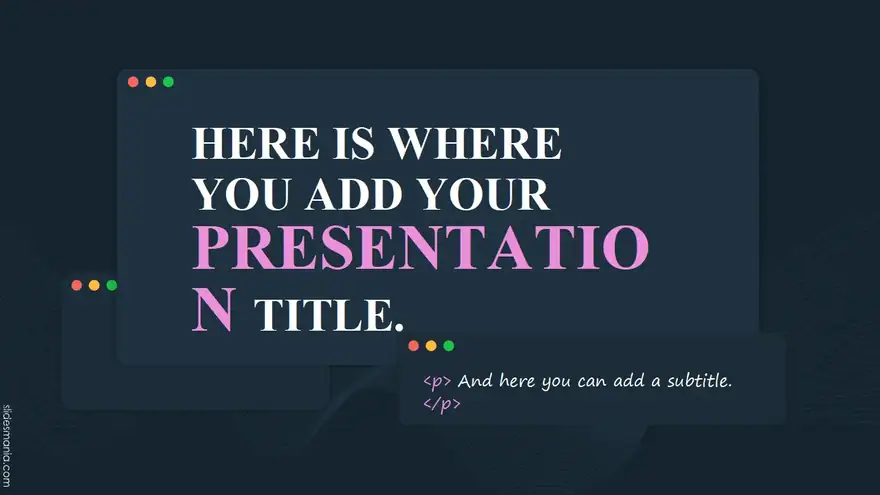 Anyone can code! Free presentation template.