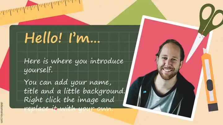 Art & Crafts free illustrated template for Canva, Google Slides and PPT.