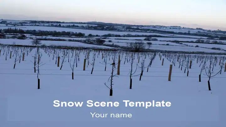 Background Snow Scene Template