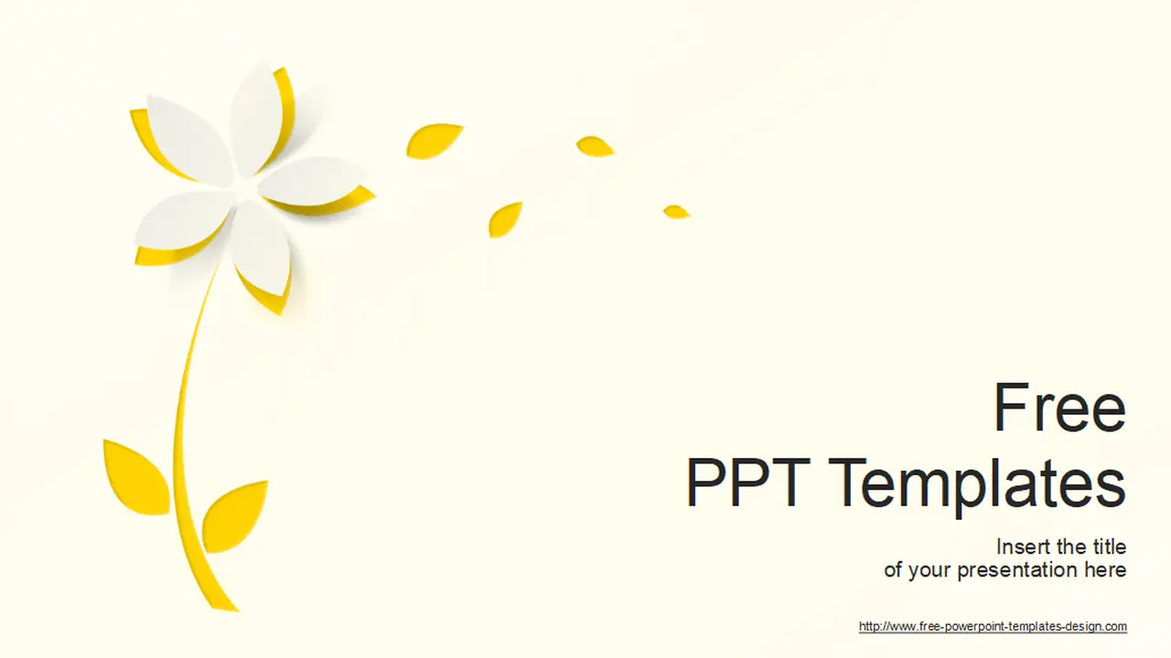 Beautiful Yellow Flower PowerPoint Templates