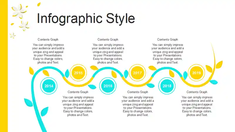 Beautiful Yellow Flower PowerPoint Templates