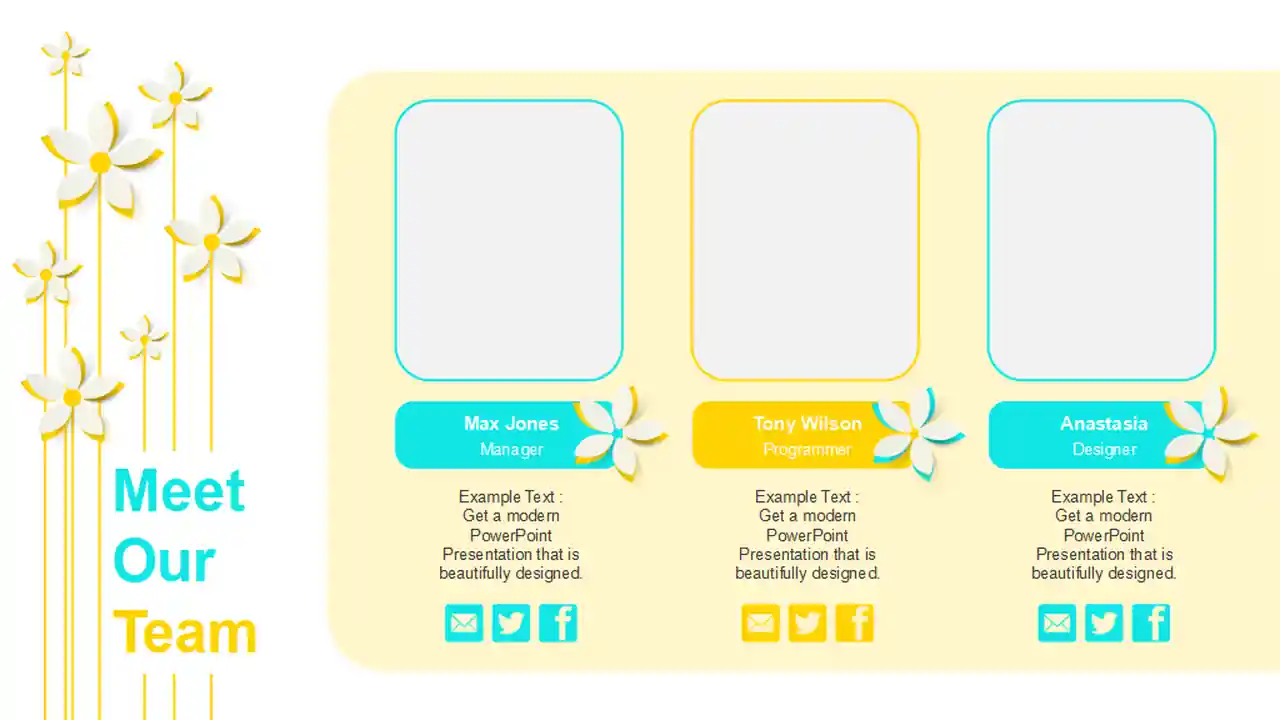 Beautiful Yellow Flower PowerPoint Templates