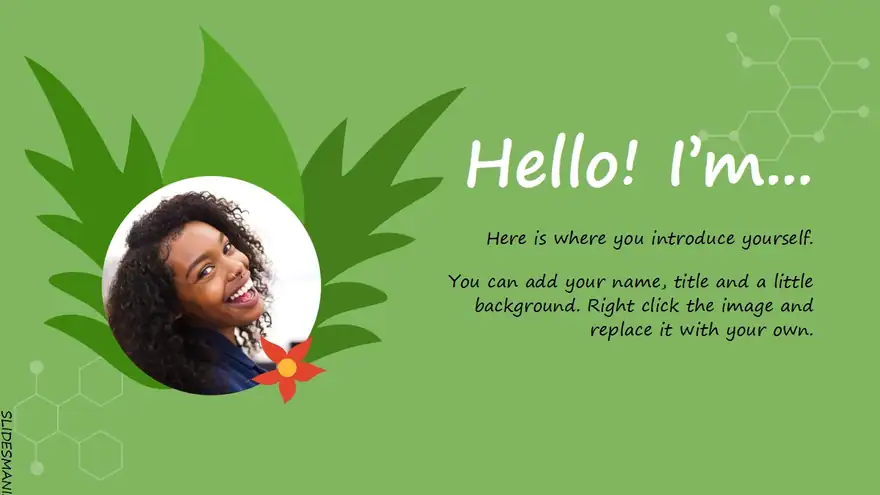 Biology free presentation template.
