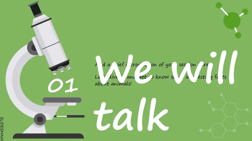 Biology free presentation template.