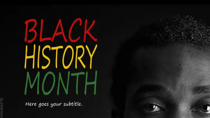 Black History Month slides presentation theme.