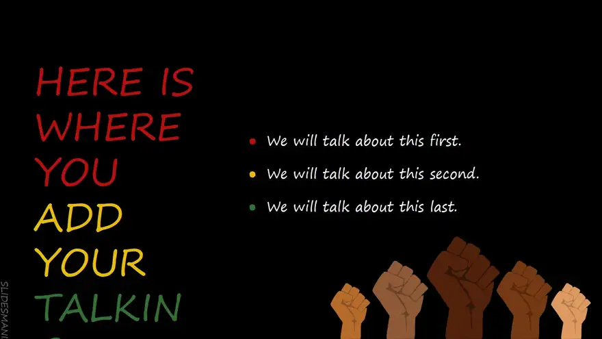 Black History Month slides presentation theme.