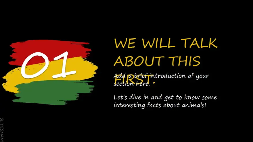 Black History Month slides presentation theme.