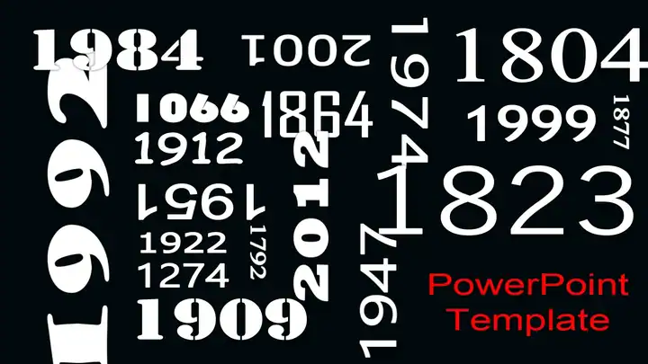 Black with White Numbers Template