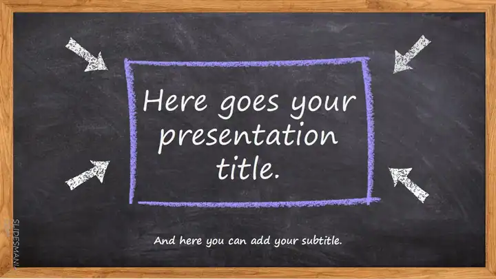 Blackboard slides background template.