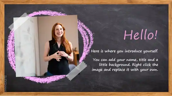 Blackboard slides background template.