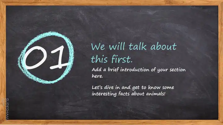 Blackboard slides background template.