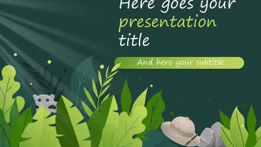 Bravestone, jungle backgrounds presentation template.