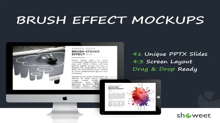 Brush Effect Mockups for PowerPoint