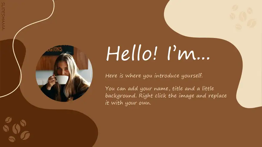 But first, Coffee. Free slides theme.