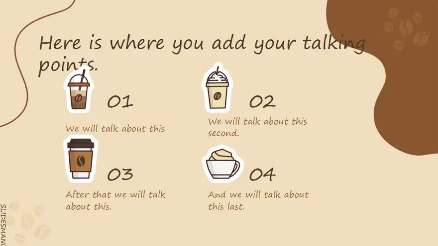 But first, Coffee. Free slides theme.