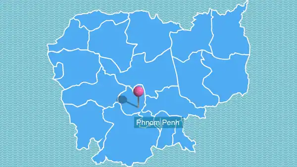 Cambodia Map PowerPoint Template