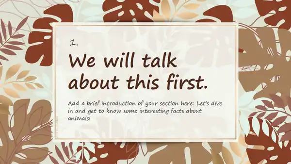 Cassidy, brown and gold leaves. Beautiful illustrated slides.