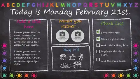 Chalk theme with blackboard background. Updated Template.