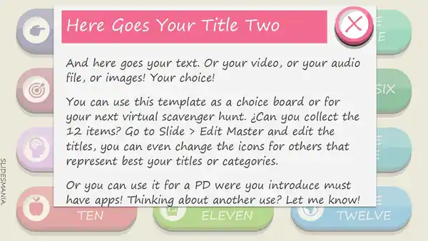 Challenge Board interactive template.