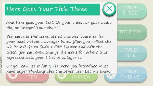 Challenge Board interactive template.