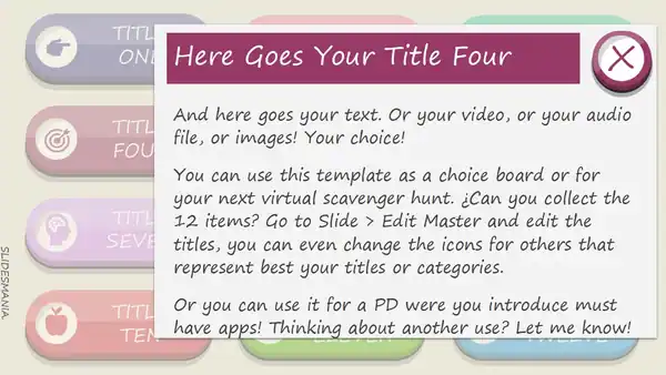 Challenge Board interactive template.