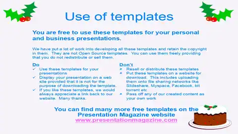 Christmas Cake Template