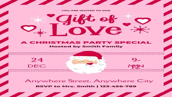 Christmas Party Invitation Card