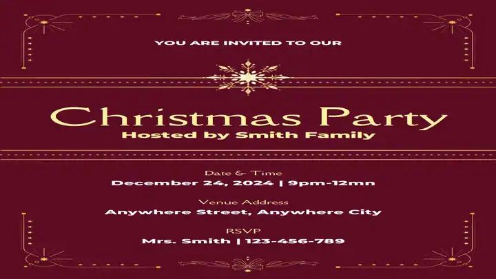Christmas Party Invitation Card