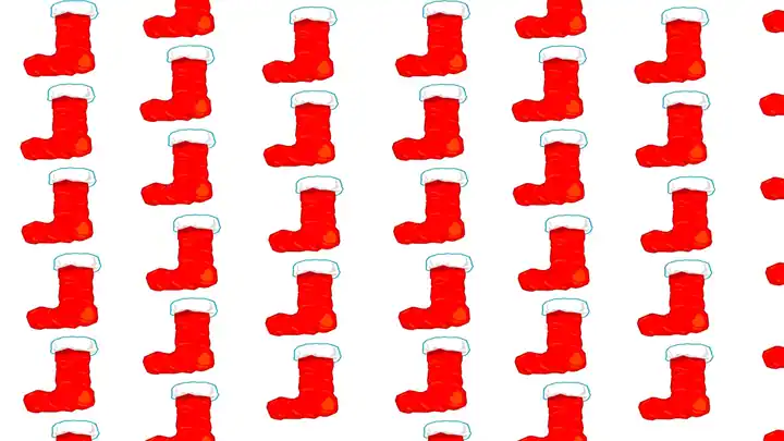 Christmas Stocking Wrapping Paper Template