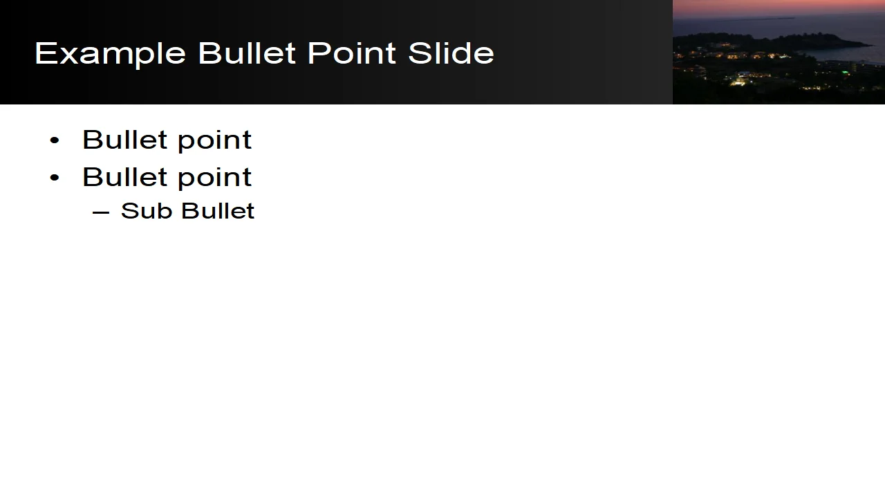 Coast at Night Template