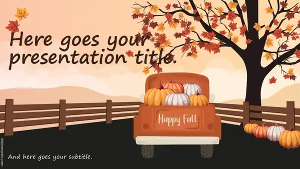 Countryside Fall free slides template.