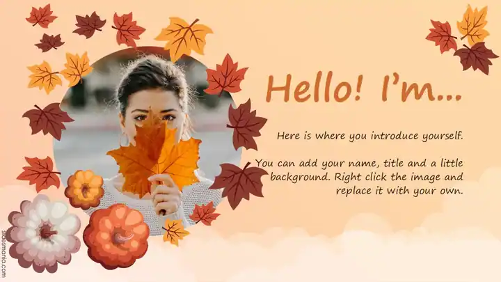 Countryside Fall free slides template.