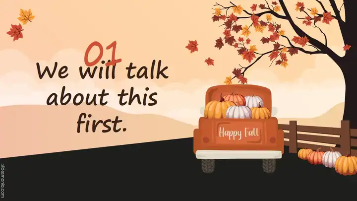 Countryside Fall free slides template.