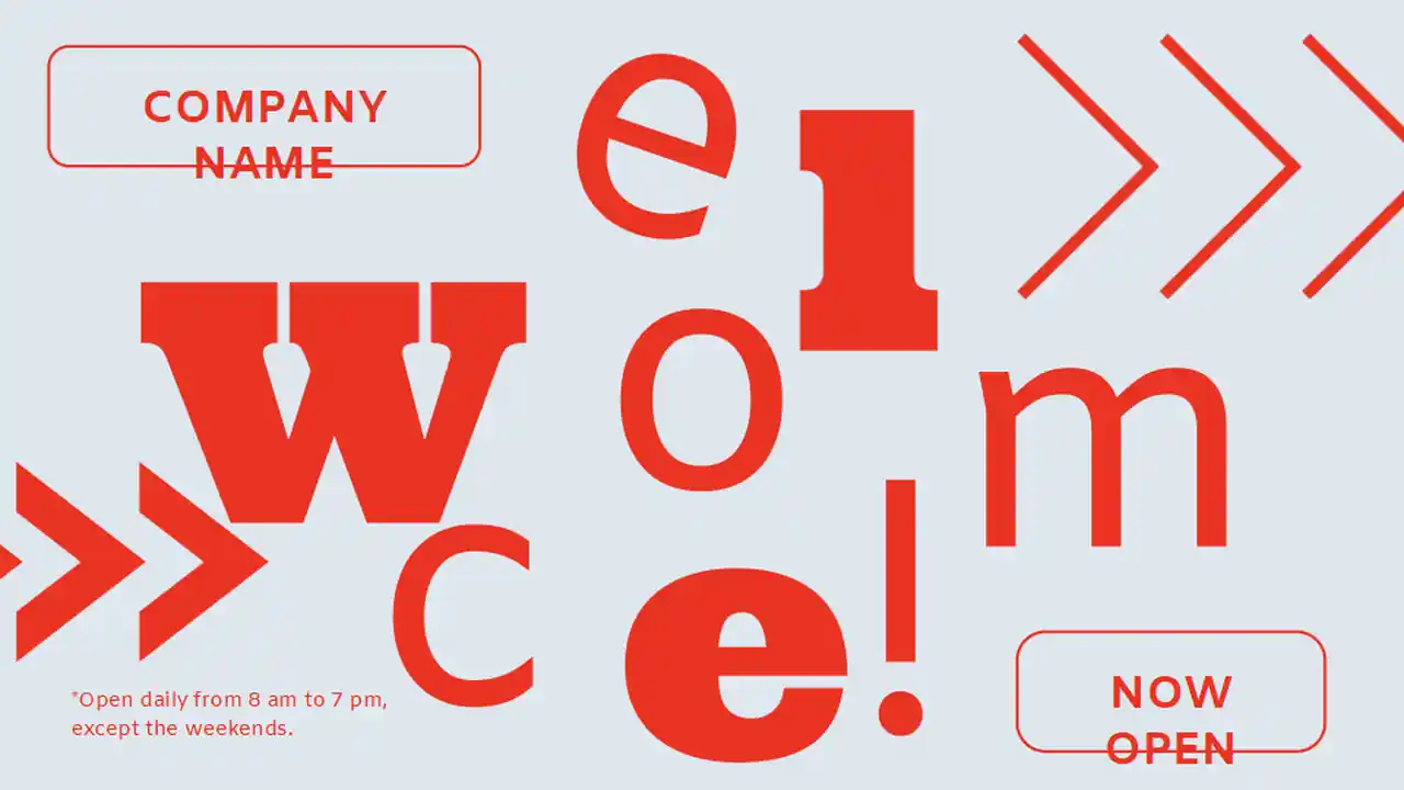 Creative Lettering Style Signage Posters
