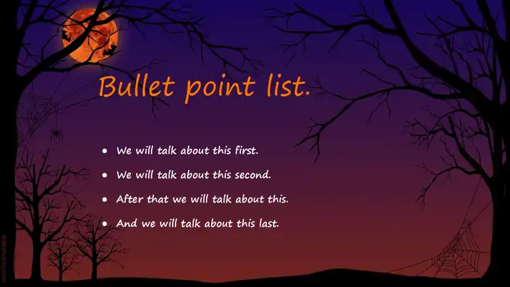Creepy blood moon night, free Halloween template for ppt and Google Slides.