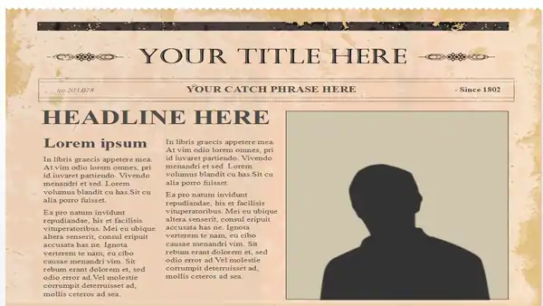 Editable Olden Times Newspaper