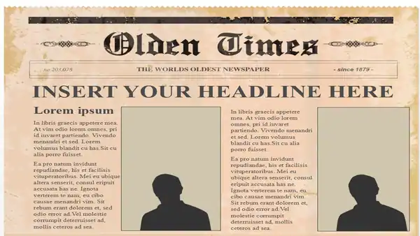 Editable Olden Times Newspaper