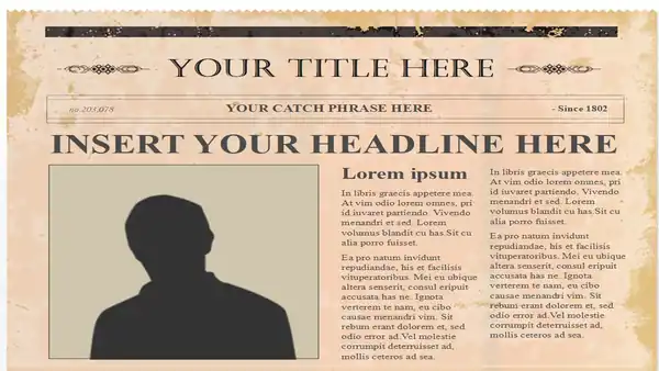 Editable PowerPoint Newspapers