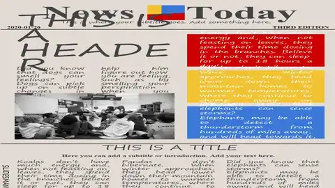 Extra, extra! Newspapers customizable template.