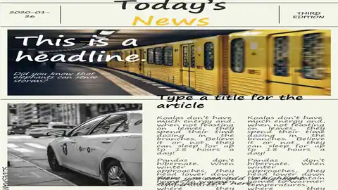 Extra, extra! Newspapers customizable template.