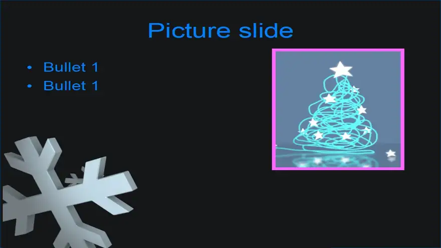 Falling Snow Christmas Template