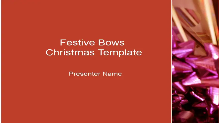 Festive Red Bows Template