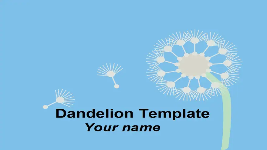 Floating Dandelion Template