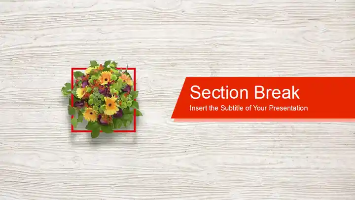 Flowers Red Frame PowerPoint Templates