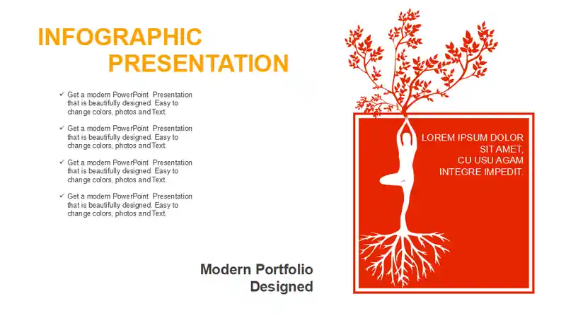 Flowers Red Frame PowerPoint Templates